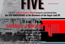 S.O.J.E.S. program to mark fifth anniversary of ‘Sugar Land 95’ discovery