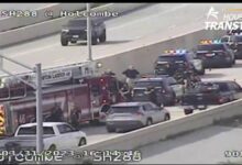 Motorcyclist goes flying on Highway 288 in Houston, lands on top of Fort Bend Co. Sheriff’s Office vehicle