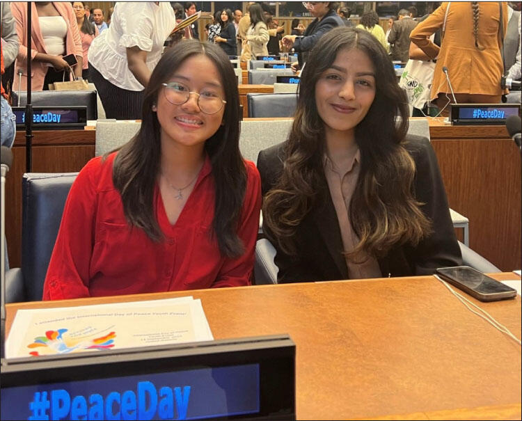 Two FBISD high school seniors attend UN International Day of Peace conference