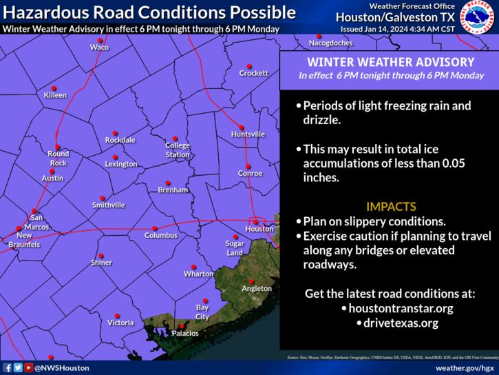 Light icing to slip up travel in parts of the region tonight & Monday