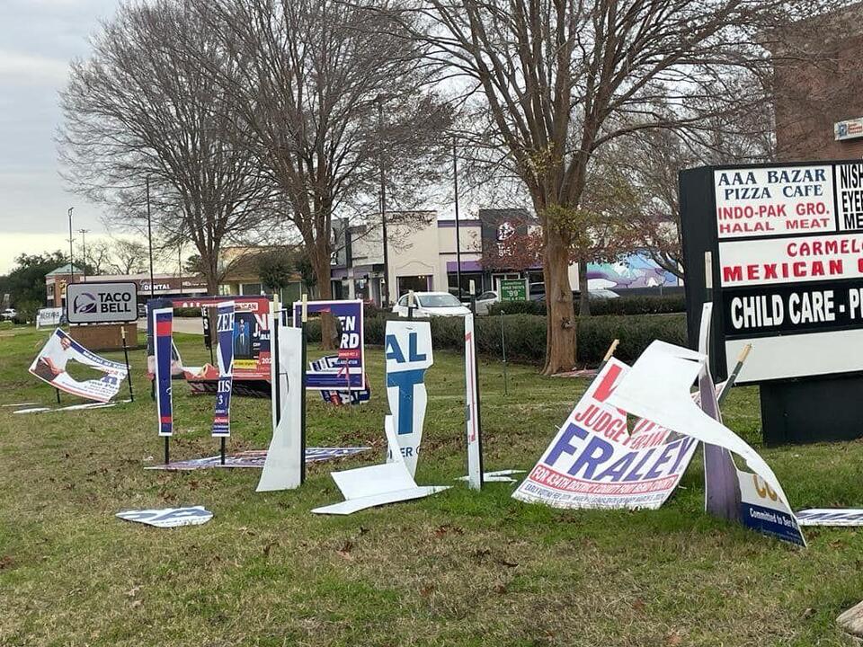 Fort Bend candidates report campaign sign vandalsim