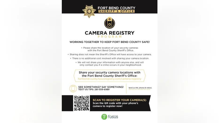 Fort Bend County crime: FBCSO invites residents to join camera registry