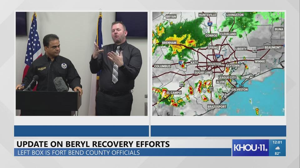 Fort Bend County Judge KP George highlights shelters for residents seeking relief after Beryl