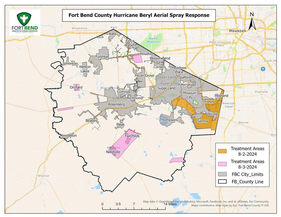 Aerial mosquito spraying set for Friday, Saturday